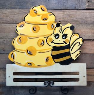 Painted Bumblebee with Hive rail