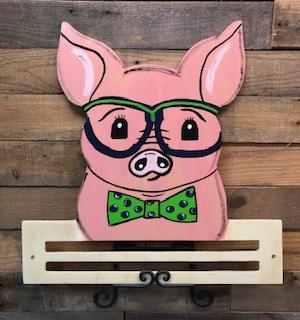 Painted Boy Pig with Rail